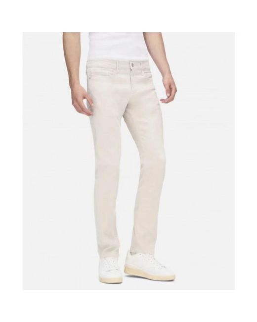 FRAME White Straight Jeans for men