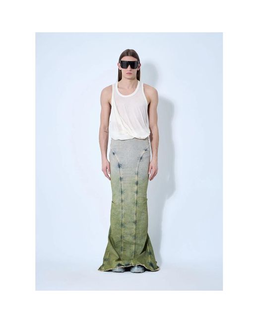 Moncler Green Denim Skirts