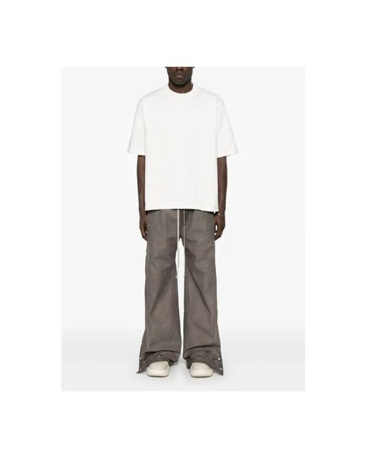 Rick Owens Gray Wide Trousers for men