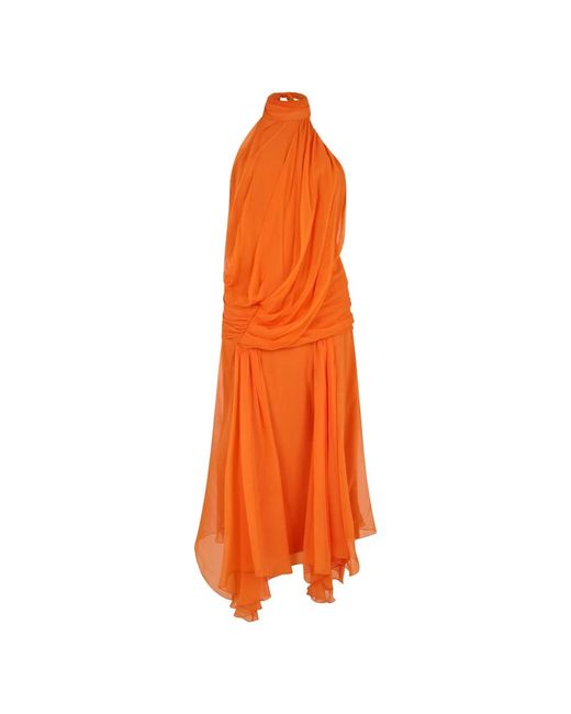 Alberta Ferretti Orange Party Dresses