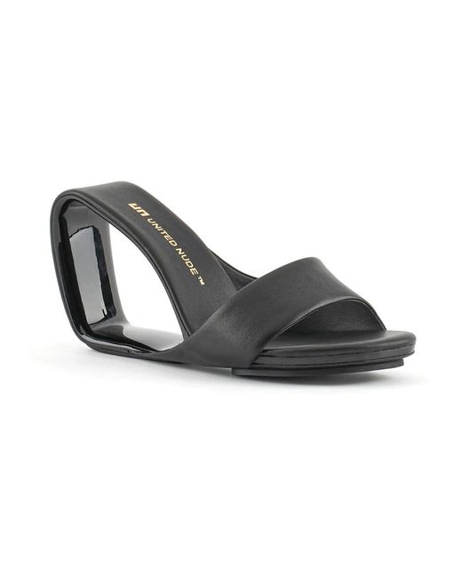 United Nude Black Wedges
