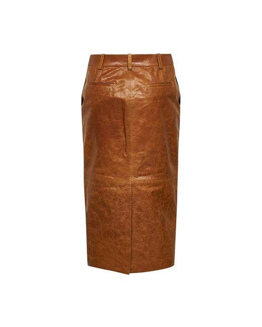 Co. Brown Leather Skirts