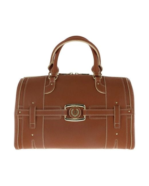 Pollini Bruine Schoudertas Met Rits in het Brown