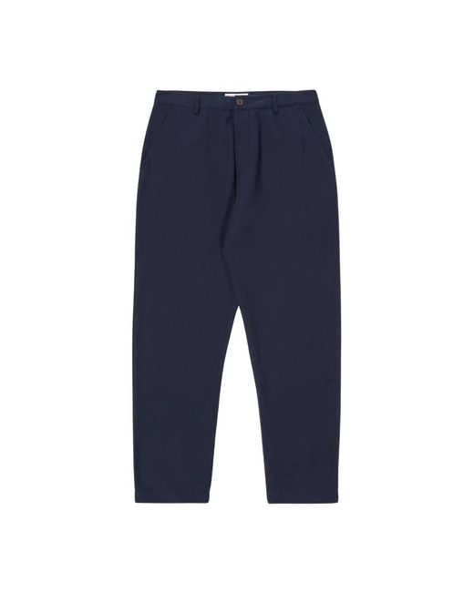 Universal Works Straight Trousers in het Blue voor heren