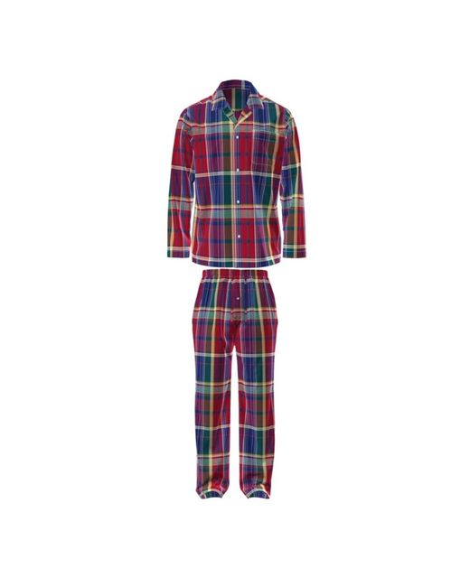 Ralph Lauren Pyjama set mit langarmhemd und hose in Red für Herren