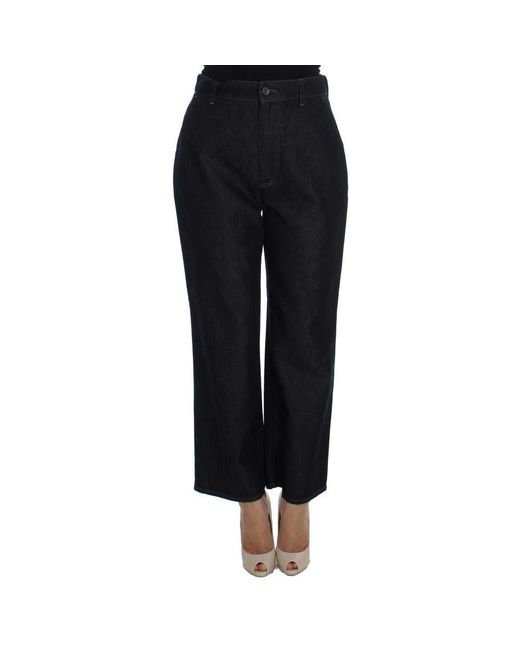 Dolce & Gabbana Black Blaue High Waist Flare Jeans
