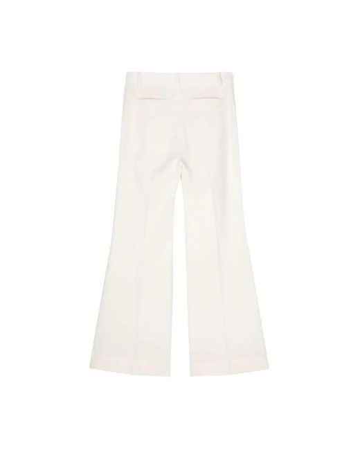 Plan C White Wide Trousers