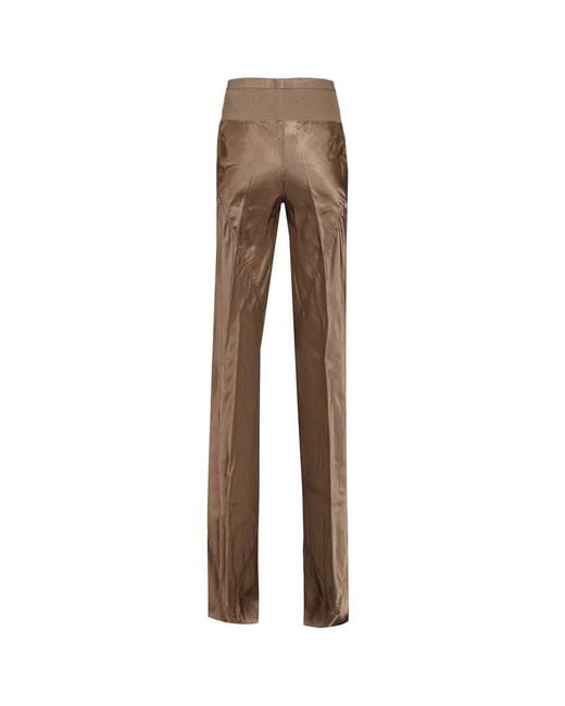 Rick Owens Brown Wide Trousers