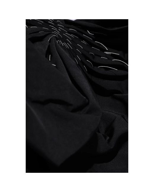 Maison Margiela Black Kleid mit dekorativer schleife