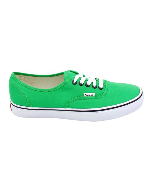 Vans Schoenen ,Groen ,Canvas Veters Rubberen Zool Sneakers in het Green voor heren