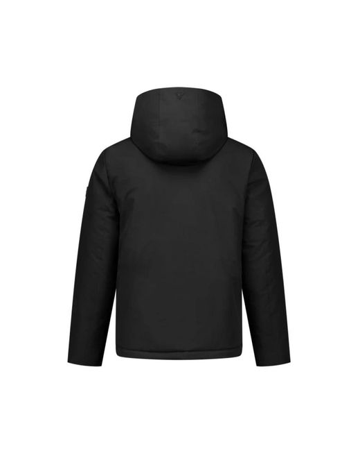 Pure Path Jassen ,Zwart ,Actieve Flex Korte Parka Jas Zwart in het Black voor heren
