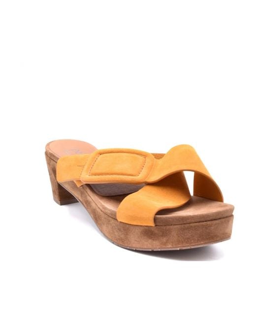 Pedro Garcia Orange Heeled Mules