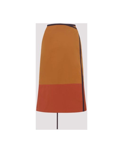 Saint Laurent Brown Midi Skirts