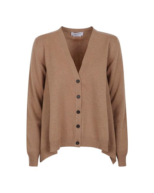 Alexander McQueen Brown Hellgrauer V-Ausschnitt Cardigan Pullover