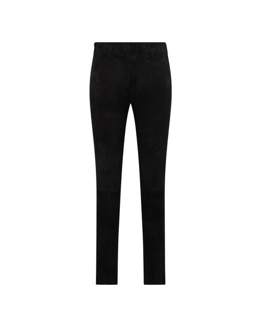 Moorer Black Slim-Fit Trousers