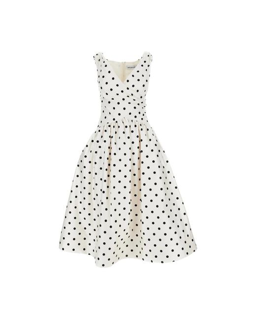 Self-Portrait White Midi Dresses