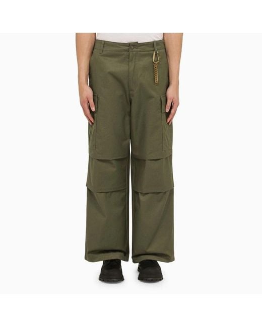 DARKPARK Green Wide Trousers for men