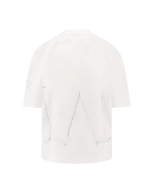 Givenchy Tops ,Wit ,Katoen Logo Print Crew-Neck T-Shirts En Polos in het White