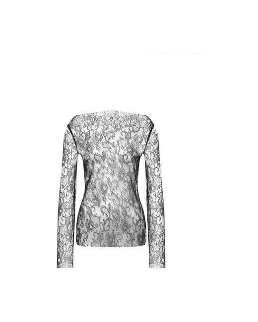 Alberta Ferretti Gray Long Sleeve Tops