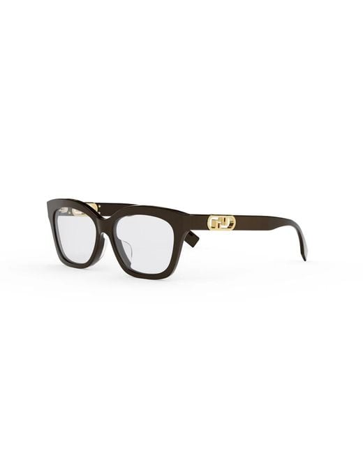 Fendi Accessoires ,Bruin ,Vierkante Zonnebril in het Brown