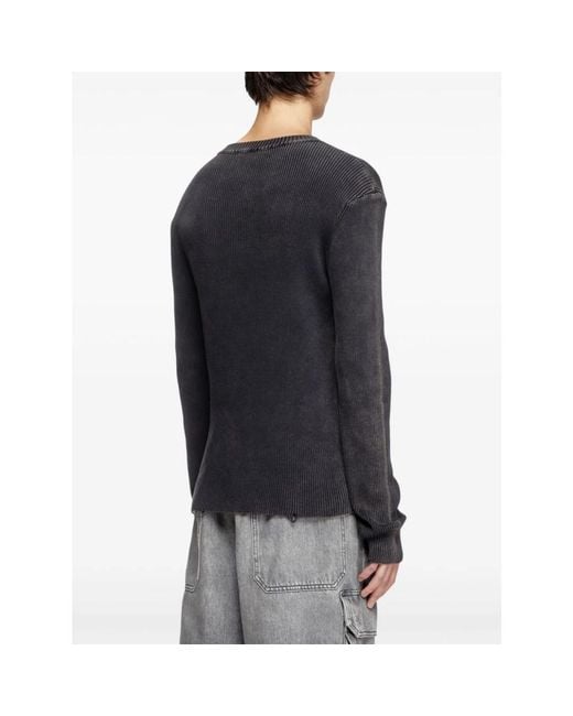 DIESEL Blue Round-Neck Knitwear for men