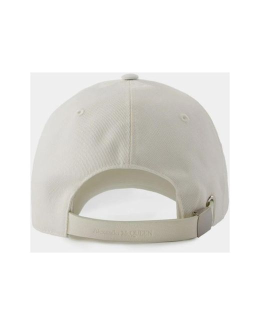 McQueen Gray Classic Logo Bic Cap for men