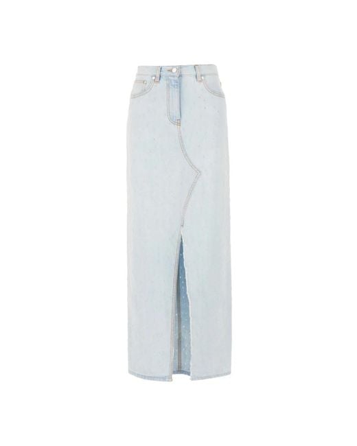 Denim Skirts MSGM en coloris Blue