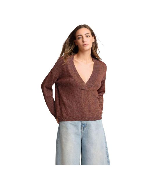 Kocca Brown V-Neck Knitwear