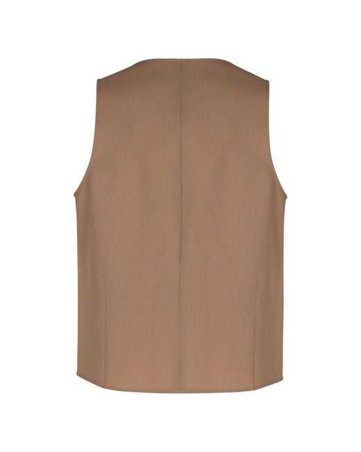 Emporio Armani Polyester Einreihige Weste Mit Taschen in Brown für Herren
