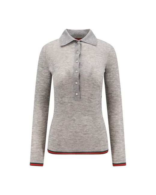 Tops > polo shirts Gucci en coloris Gray