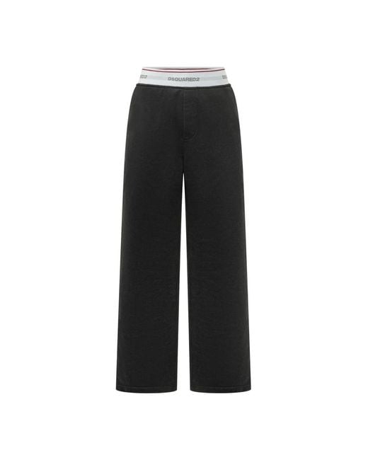 Wide Trousers DSquared² de color Black