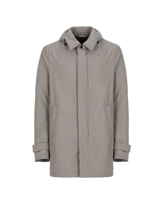 Herno Gray Winter Jackets for men