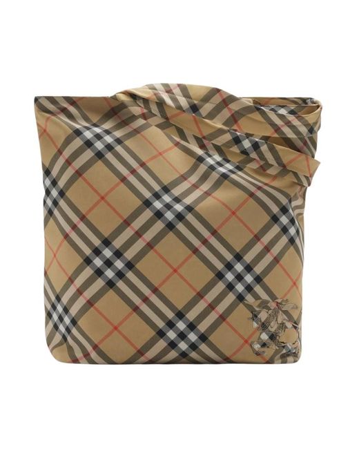 Burberry Equestrian Knight Check Tote Tasche in Metallic für Herren