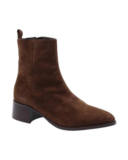 E mia Brown Heeled Boots