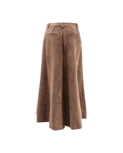 Brunello Cucinelli Brown Midi Skirts