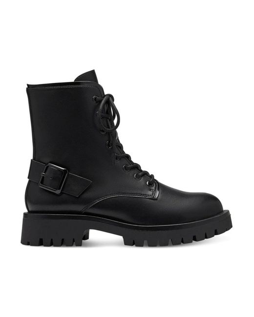 Tamaris Black Lace-Up Boots