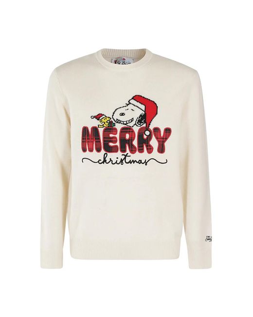 Round-Neck Knitwear di Mc2 Saint Barth in White da Uomo