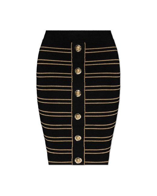 Balmain Black Short Skirts