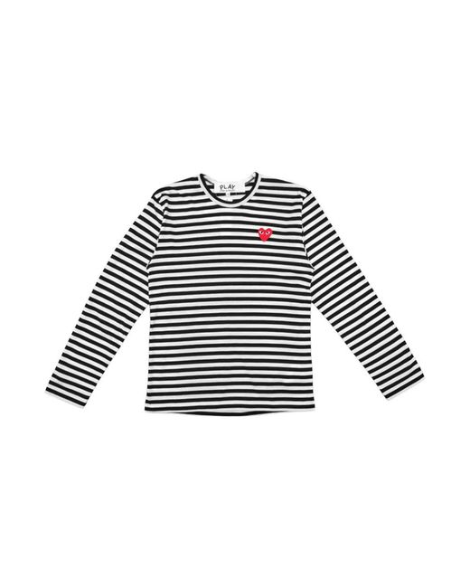 COMME DES GARÇONS PLAY Black Long Sleeve T-Shirts for men