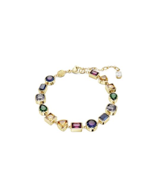 Swarovski Accessoires ,Geel ,Armband Stilla Tennisarmband Goud 5662925 in het Metallic
