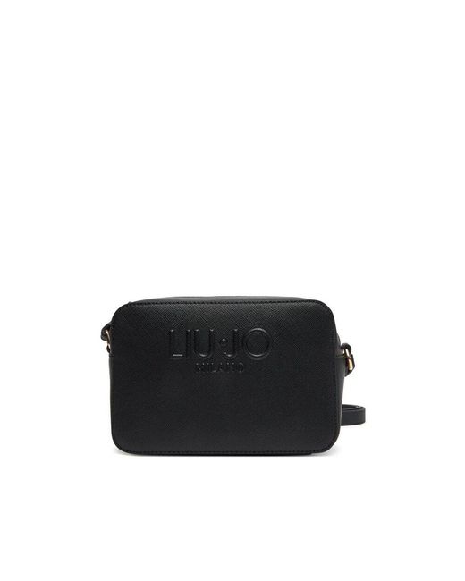 Liu Jo Black Schwarze Umhängetasche Mit Logo