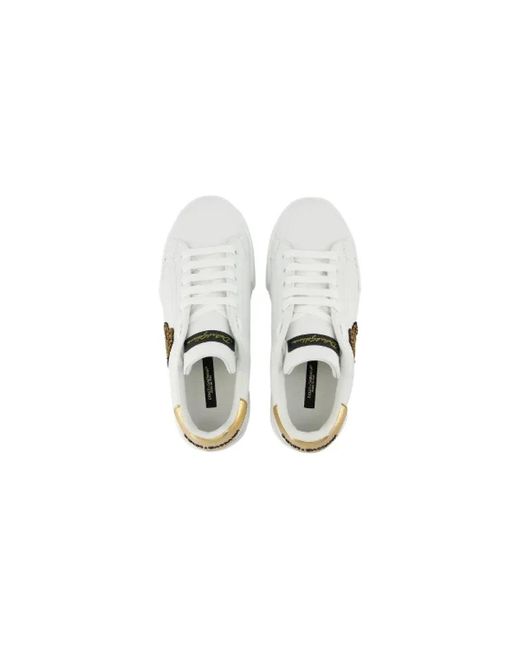 Dolce & Gabbana Leder sneakers in White für Herren
