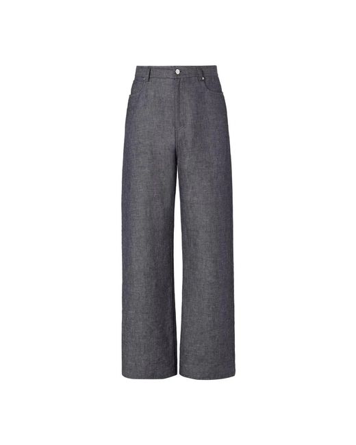 Fendi Gray Wide Jeans for men