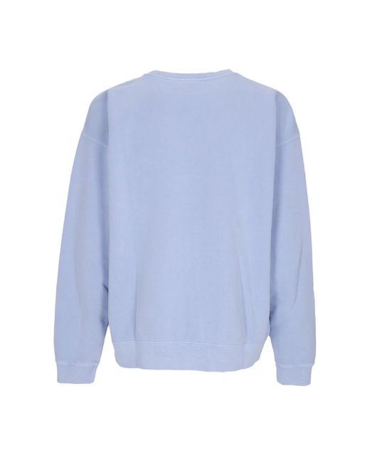 Obey Hoodies & Sweatvesten ,Blauw ,Katoen Lichtgewicht Crewneck Sweatshirt Pigment Hydrangea in het Blue voor heren