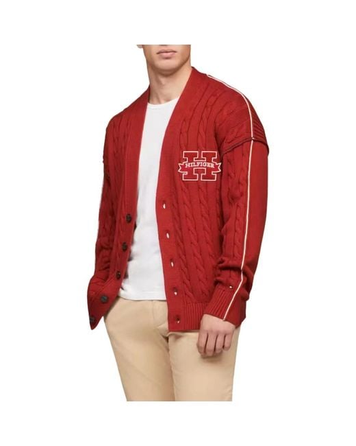 Tommy Hilfiger Red Cardigans for men