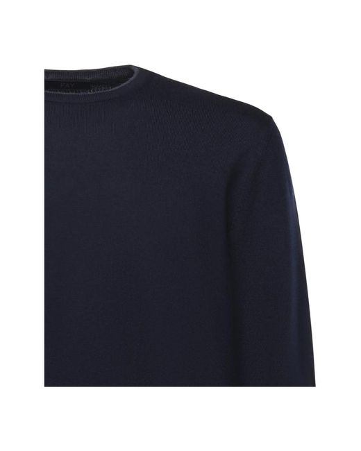 Fay Blue Round-Neck Knitwear for men