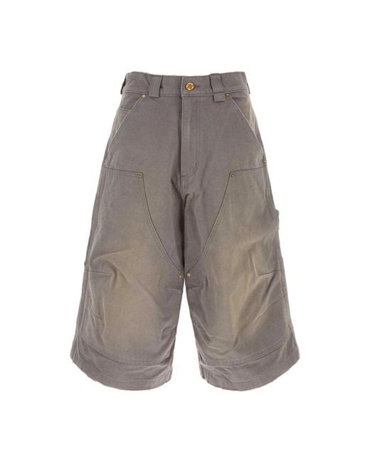 Willy Chavarria Gray Denim Shorts for men