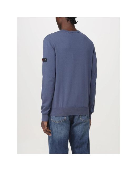 Peuterey Truien & Vesten ,Blauw ,Katoen Blauwe Haai Sweater Basic Sportieve Stijl in het Blue voor heren