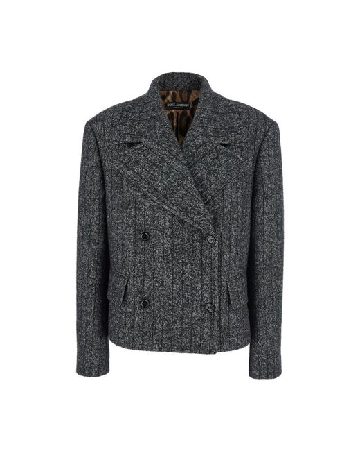 Dolce & Gabbana Gray Double-Breasted Coats