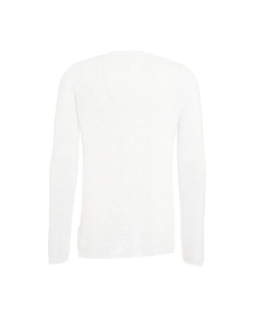 Hannes Roether White Round-Neck Knitwear for men